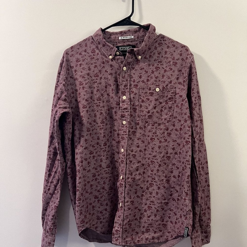 Men's Purple Floral Shirt